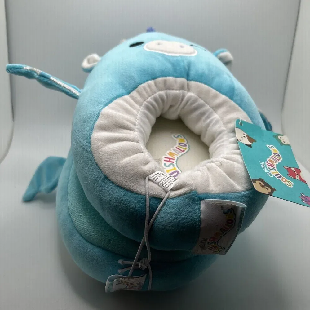 Squishmallows Slippers Tatiana The Dragon Blue Child Footwear Size 2-3 Comfort